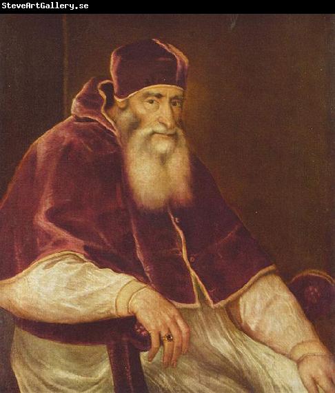 TIZIANO Vecellio Portrat des Papst Paul III. Farnese